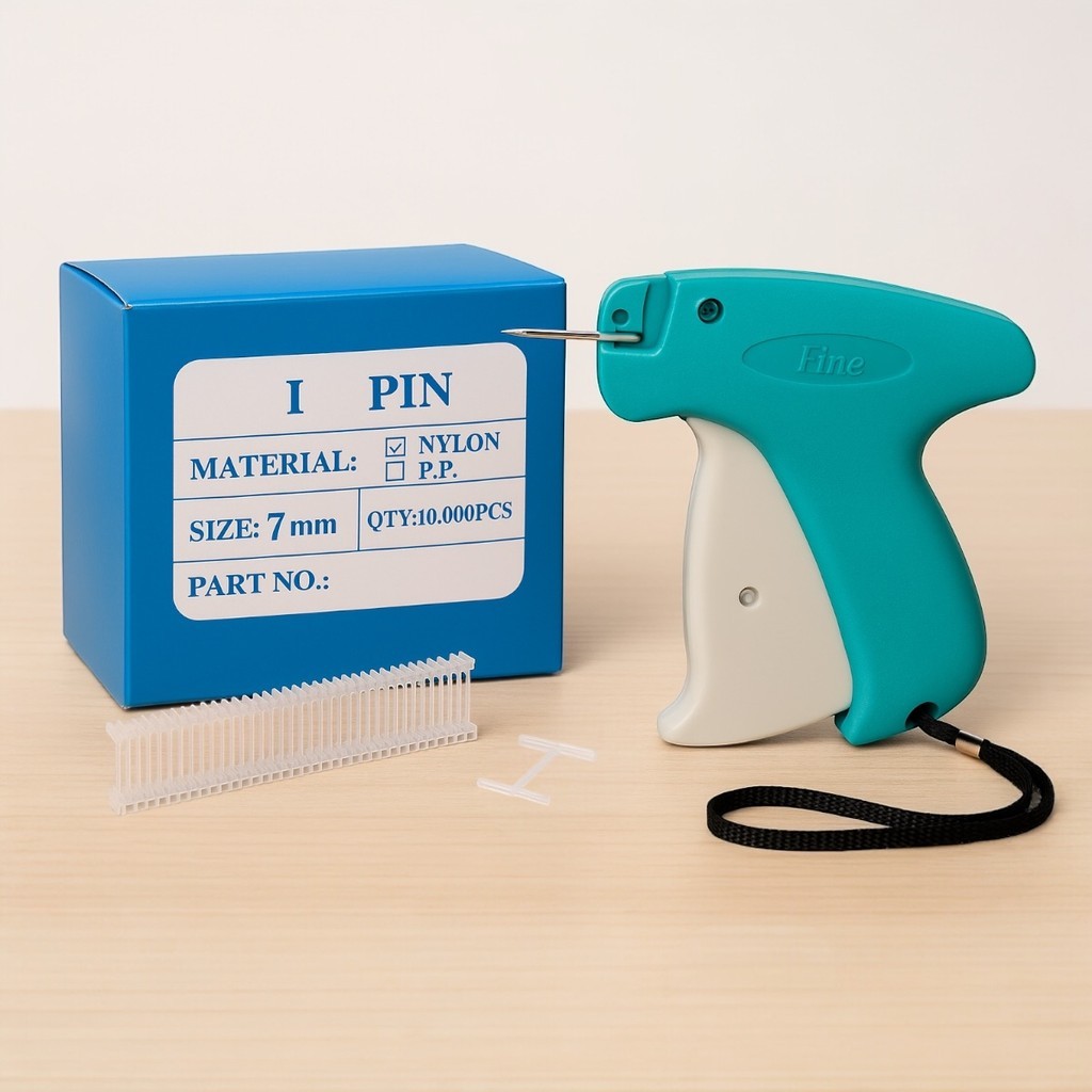 Kit Aplicador de pino tag fine + Caixa 10 000 Pinos 7 mm para Tag