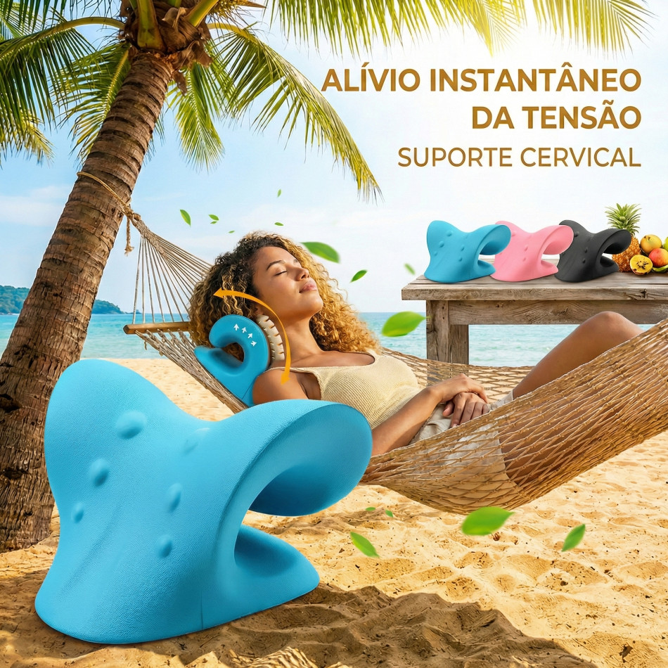 Travesseiro Cervical Massageador para Alívio da Dor Corpo e Yoga Almofada Quiroprática em Oferta na Shopee