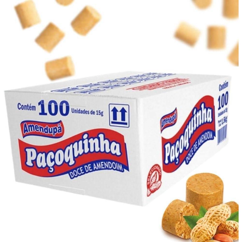 PAÇOCA AMENDUPÃ ROLHA APROXIMADAMENTE 100 UNIDADES