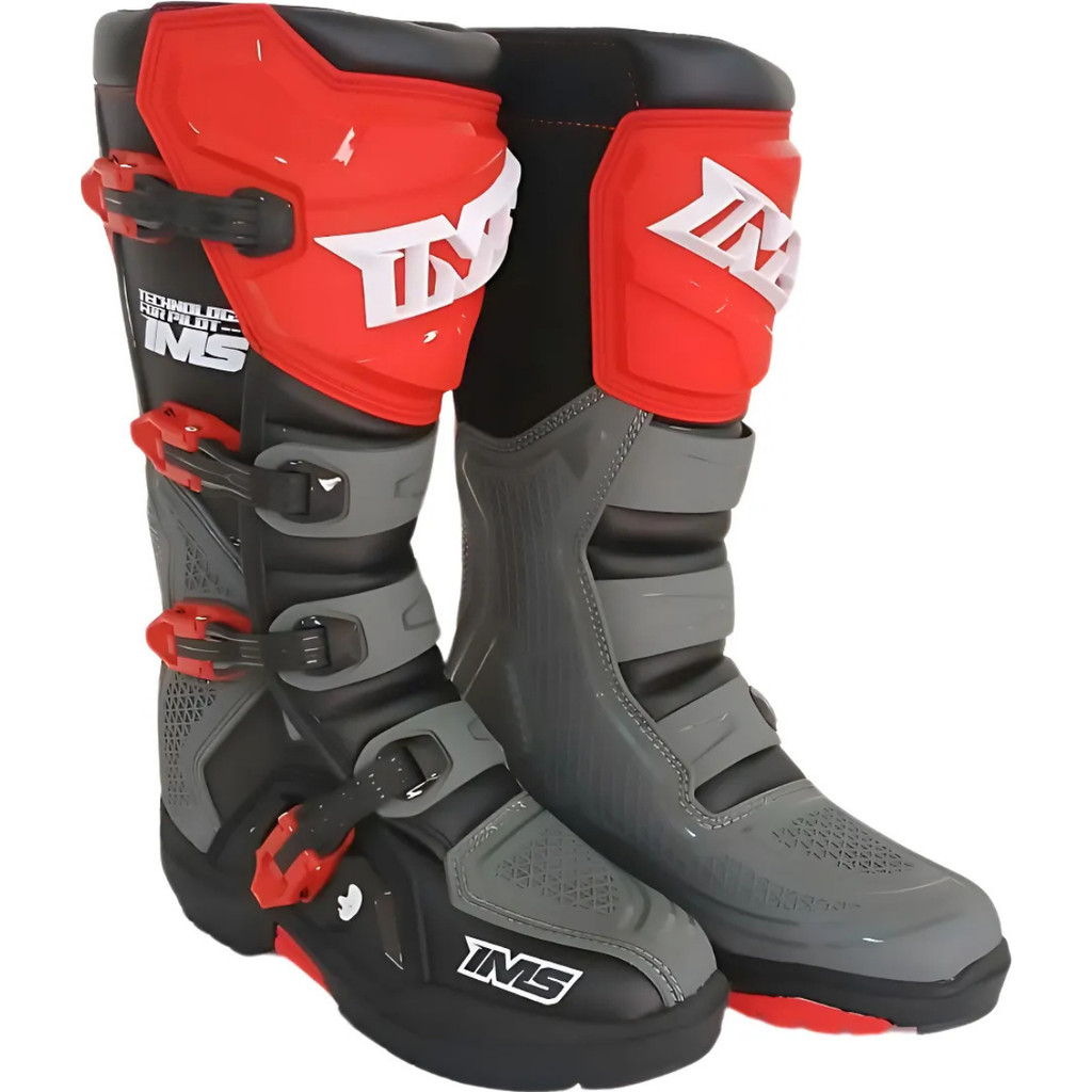 Bota IMS Robust Injetada Preto / Cinza / Vermelho