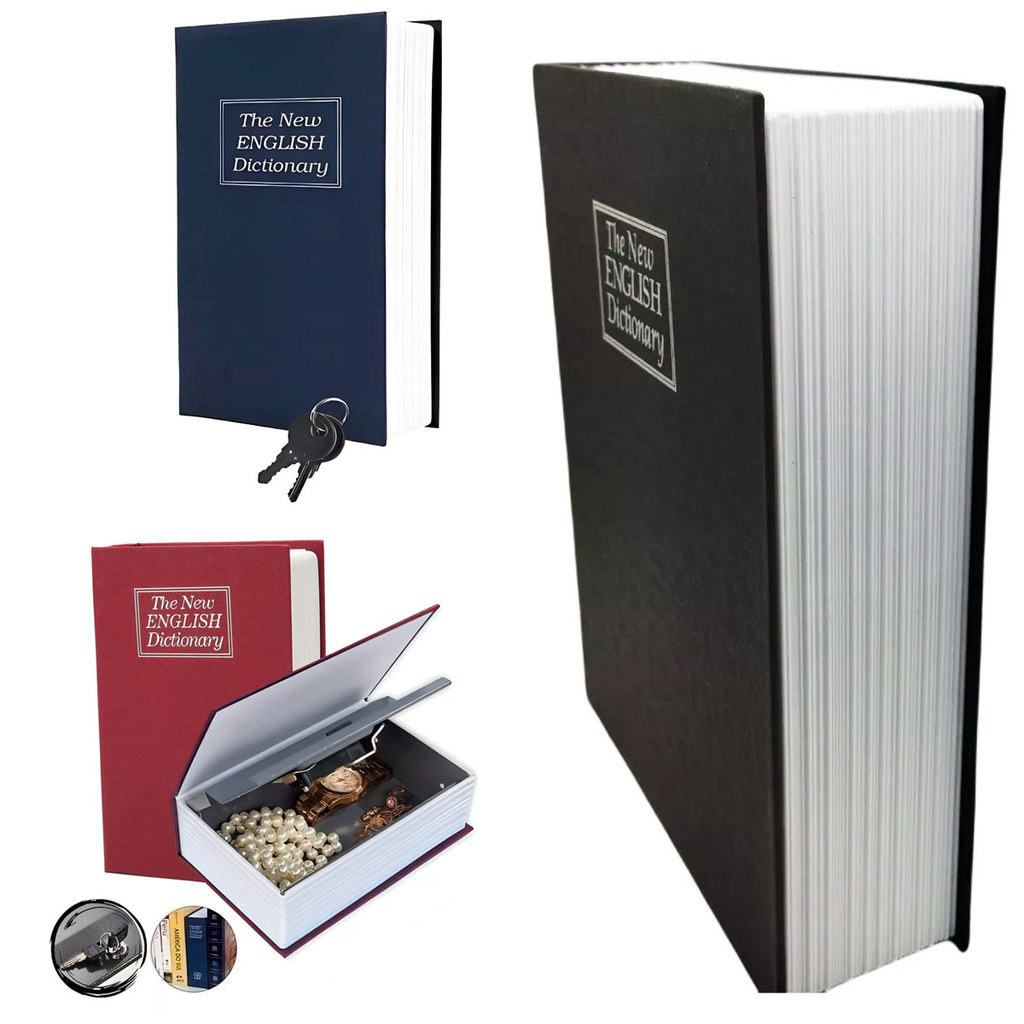 Cofre Camuflado Forma De Livro Dicionário Com Chave