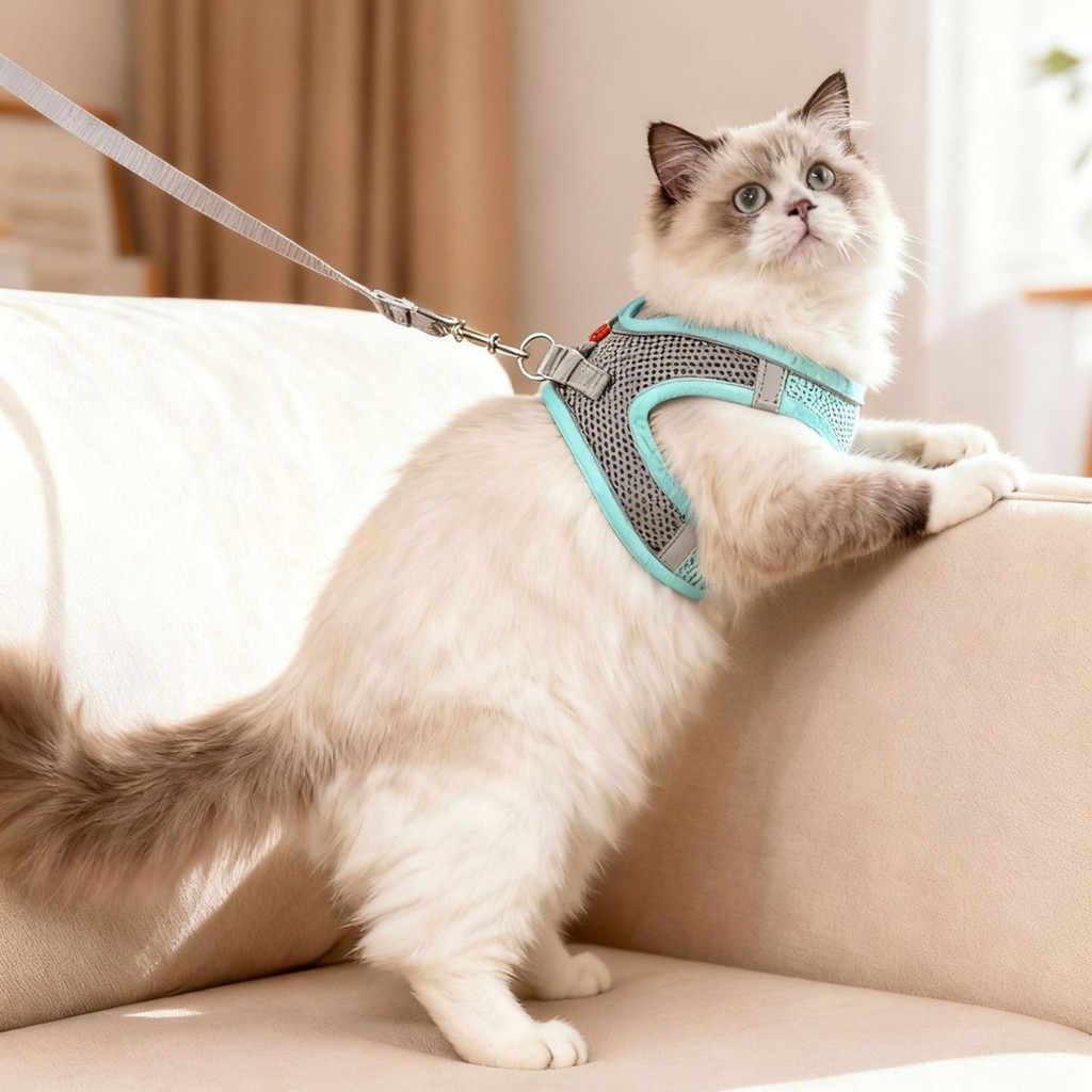 Coleira para gato, coleira antiderrapante para cachorro, top estilo colete para atividades ao ar livre no verão