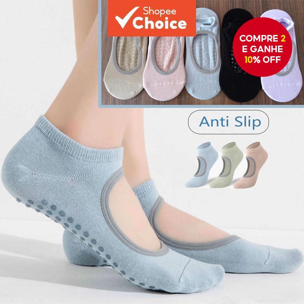Imagem Meias Femininas Para Ioga E Pilates , Antiderrapantes , Ocas , Respiráveis , Algodão , Esportes , Exercícios Aeróbicos I