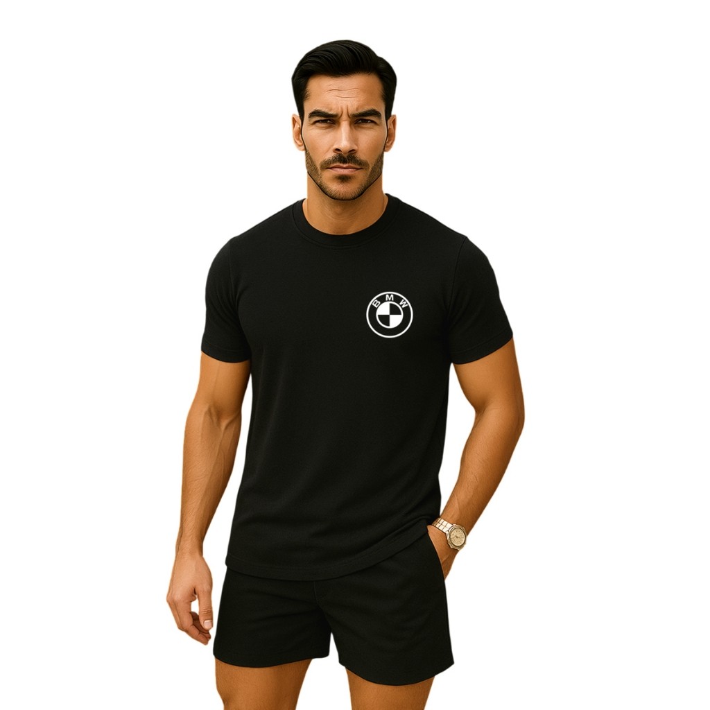 Camiseta masculino bmw gola redonda Casual esportiva