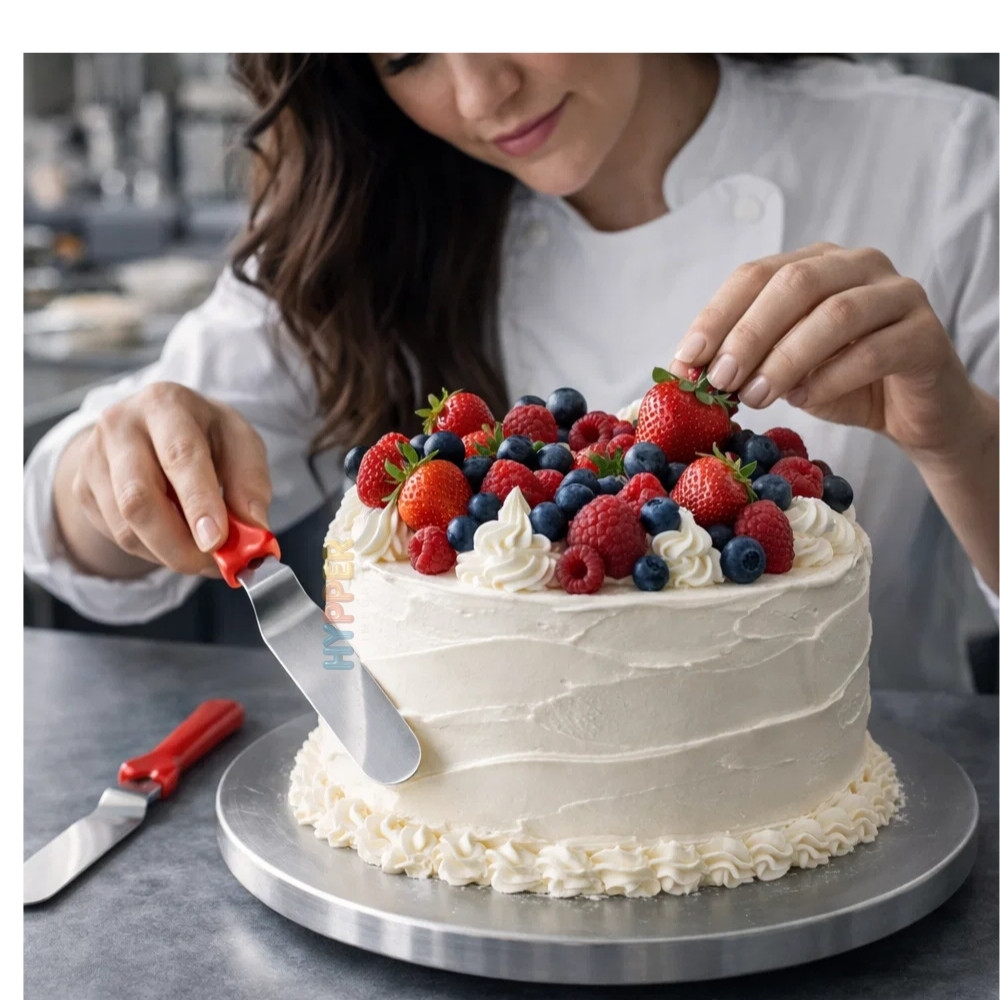 Kit Espátulas 3 Peças para Cozinha e Confeitaria  Pão Duro Alta Resistência e Fixação Fácil de Decoração