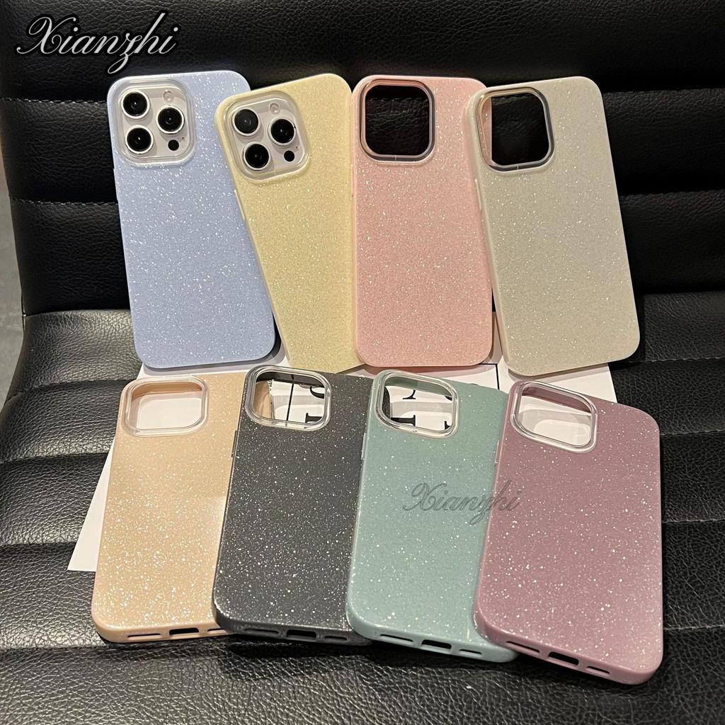 Glitter Cor Sólida Caso Para Samsung A17 A07 A06 A15 A16 A14 A13 A12 A32 A56 A36 A55 A54 A23 S26 S25 Capa De Telefone Xi