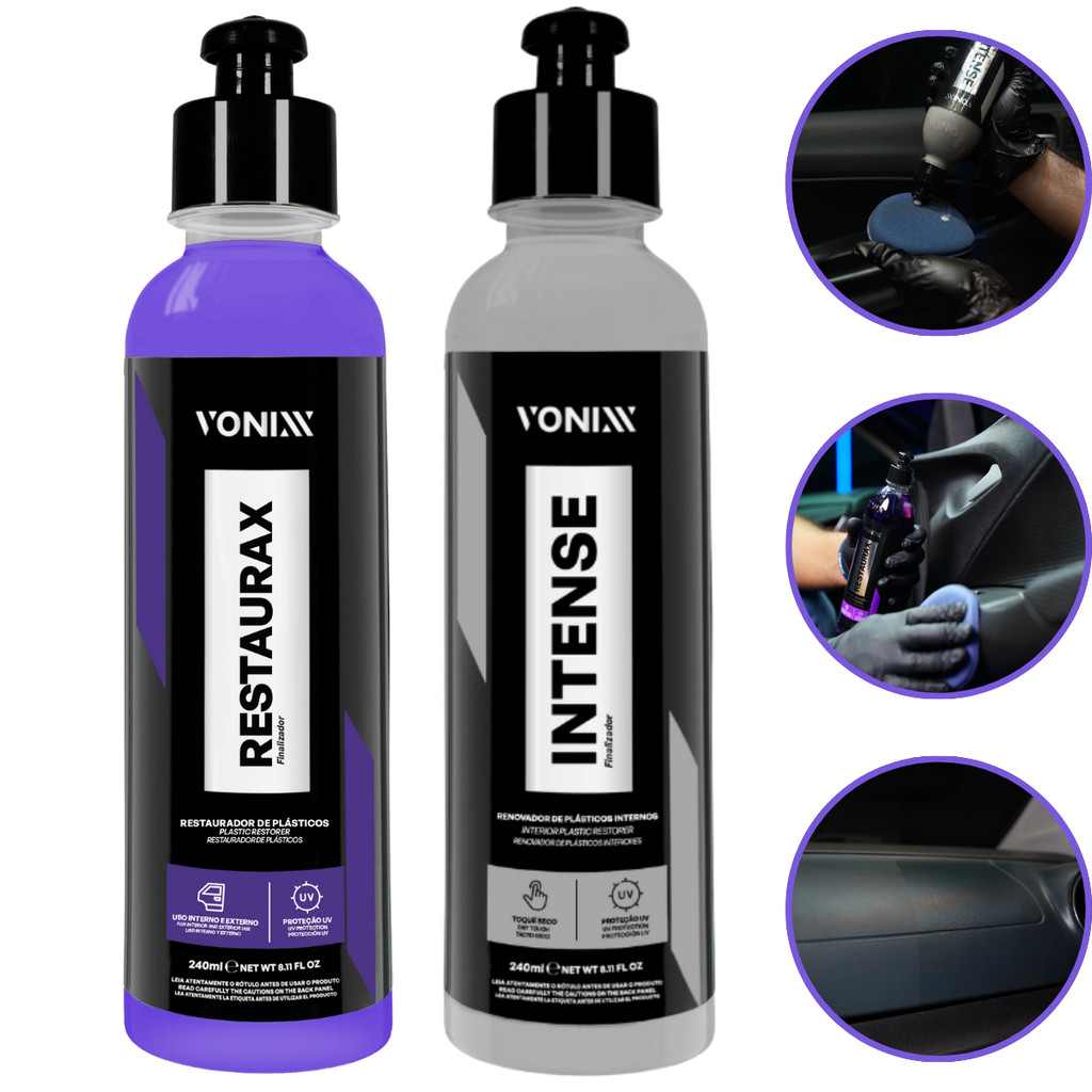 Kit Vonixx Restaurax + Intense 240ml Acabamento Profissional em Plásticos