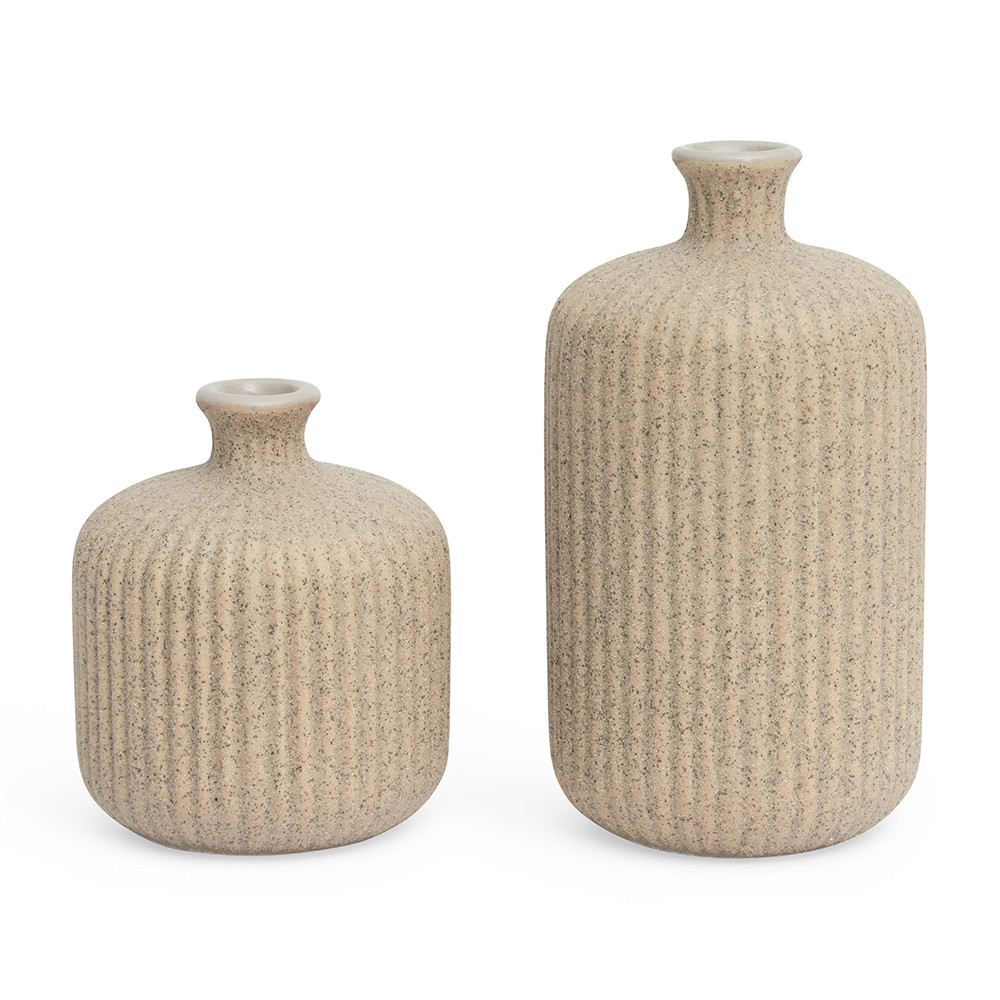 Kit Mini Vasos Decorativos Cerâmica Minimalista 2 Peças em Oferta na Shopee