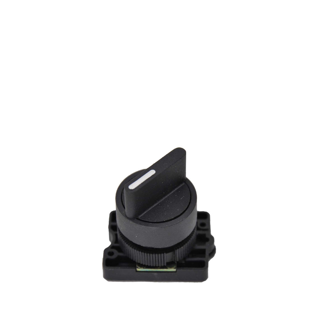CHAVE COMUT./SELETORA PLAST. - FURO Ø 22,5mm - LAY5-ED2 - (KNOB CURTO) - 2 POS. FIXAS - (0-1)