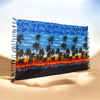 Canga Saida De Praia Poliester Paisagem Coqueiros Retangular em Oferta na Shopee