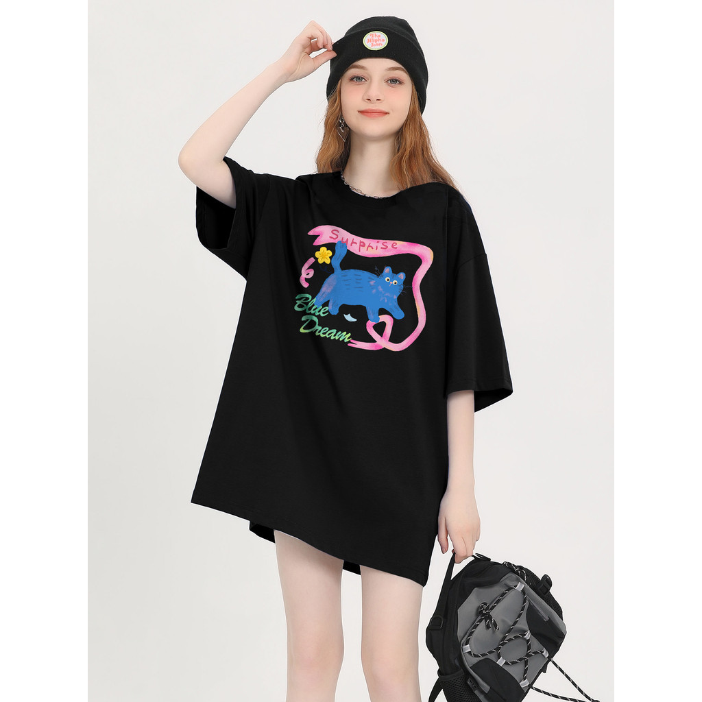 [Camiseta Premium Algodão Puro]LA Plus Size Unissex-Oversized Confortável Estilo Casual Camiseta Tecido Respirável#26798