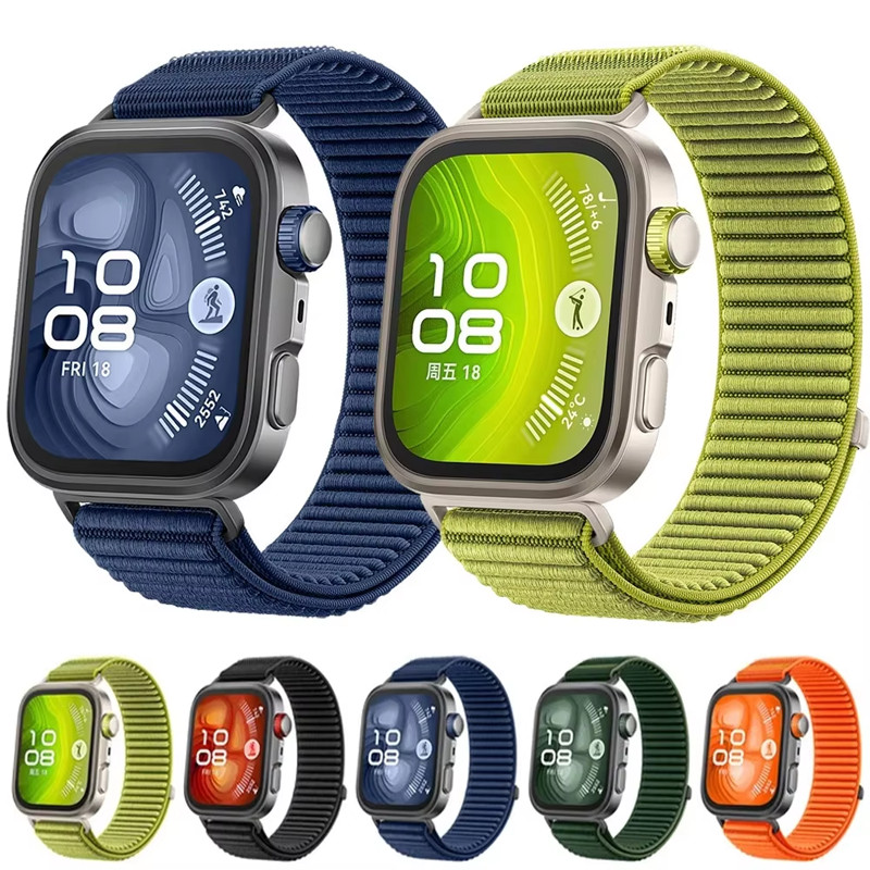 Pulseira Esportiva De Nylon Para Huawei Watch Fit 4/4 Pro/3 Respirável Ajustável Cinto Acessórios De Smartwatch