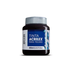 Tinta para tecido fosca Preta 250ml 520 Acrilex