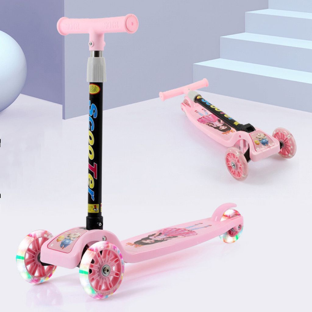 Patinete Infantil 3 Rodas De Led Dobrável Scooter Crianças--1715 em Oferta na Shopee