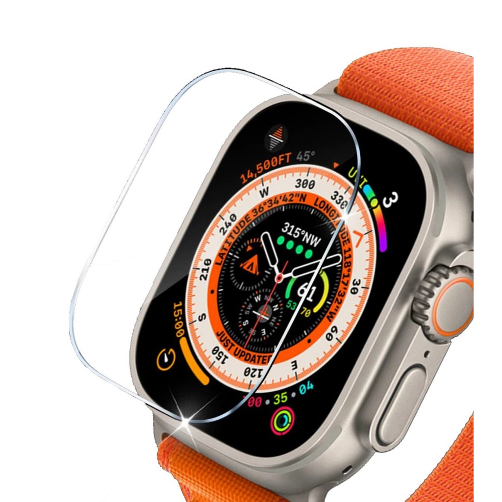 Película De vidro temperado Para Smartwatch Apple Watch Ultra 3 2 1 49mm - Proteção de Tela