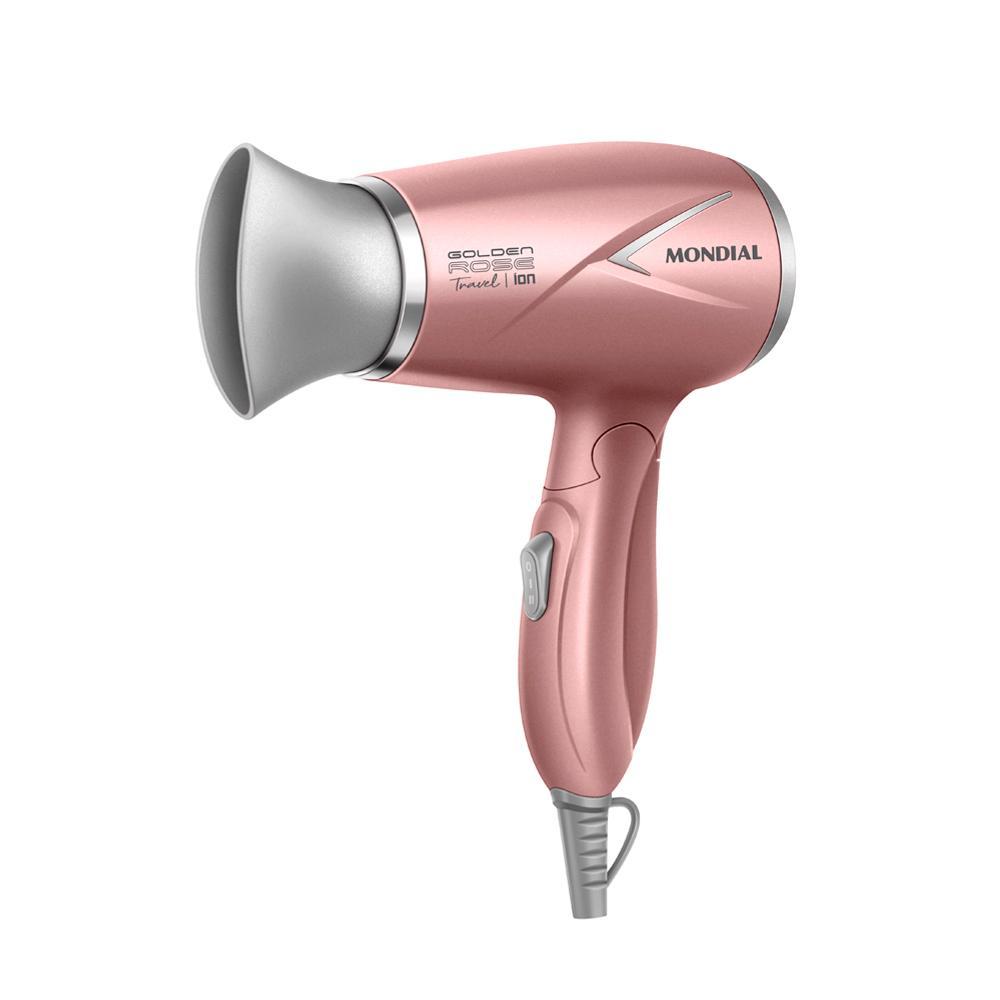 Secador de Cabelos Travel Mondial Golden Rose 1200W SC-47-GR