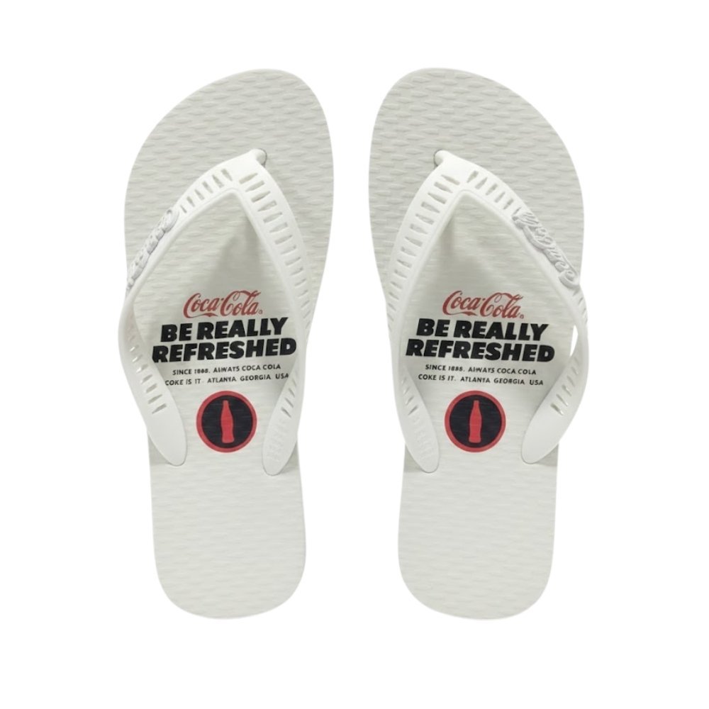 Chinelo Masculino Coca-Cola Live Since 1886 com Palmilha Macia Solado Antiderrapante Casual Dia a Dia Praia Piscina