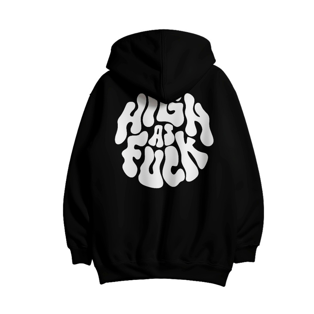 Moletom Canguru Unissex High as Fuck Blusa Frio Com bolso Capuz Casaco Feminino Masculino Algodão 38