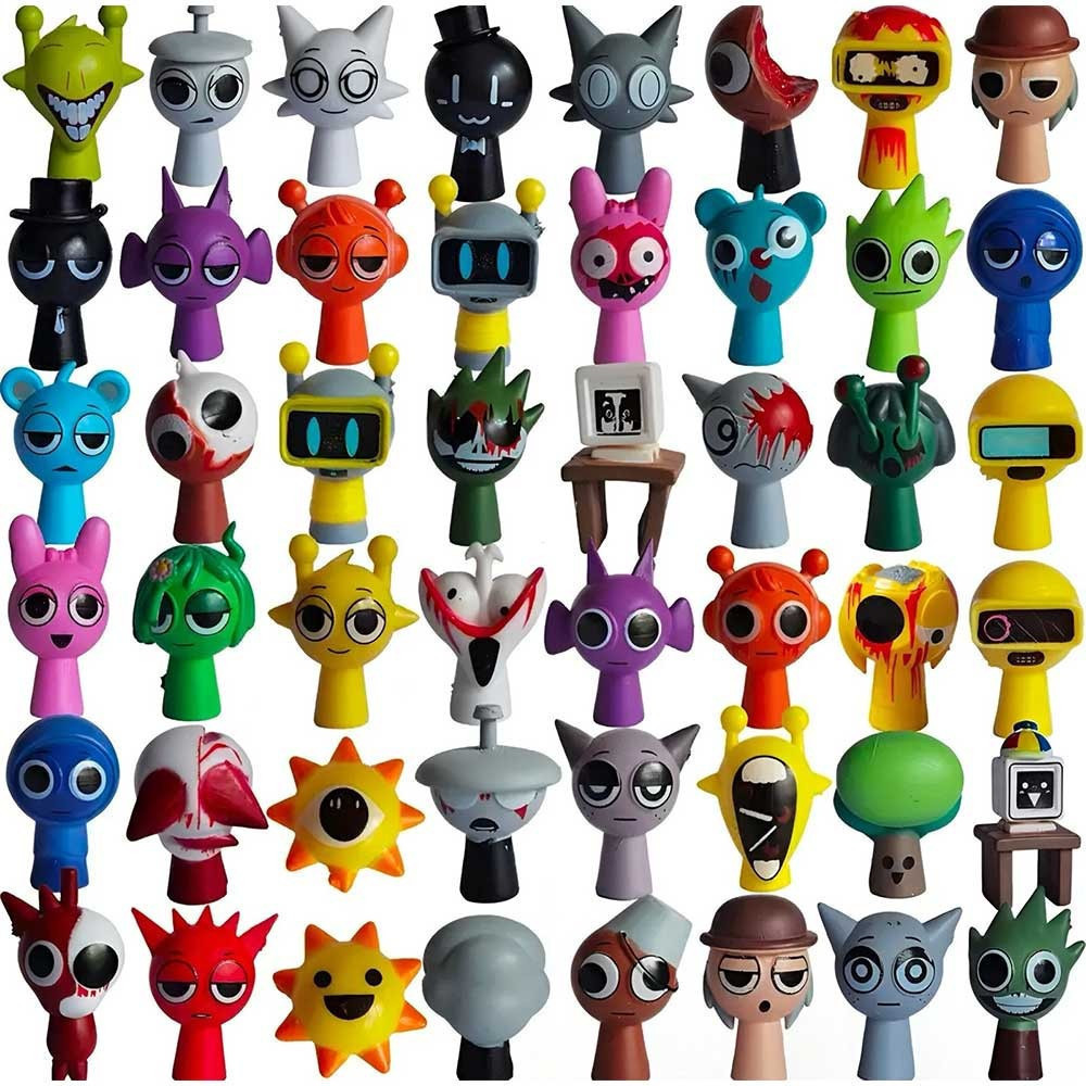 V27U 24/48 peças V8BN Sprunki Conjunto de bonecos de ação Incredibox brinquedo decoração enfeites bonecas