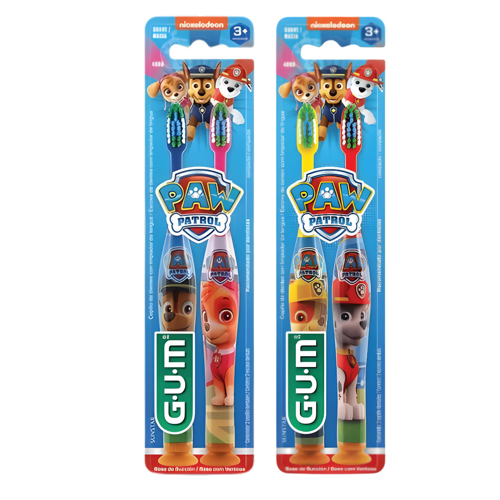 GUM Escova Patrulha Canina Manual C/2 Unidades 