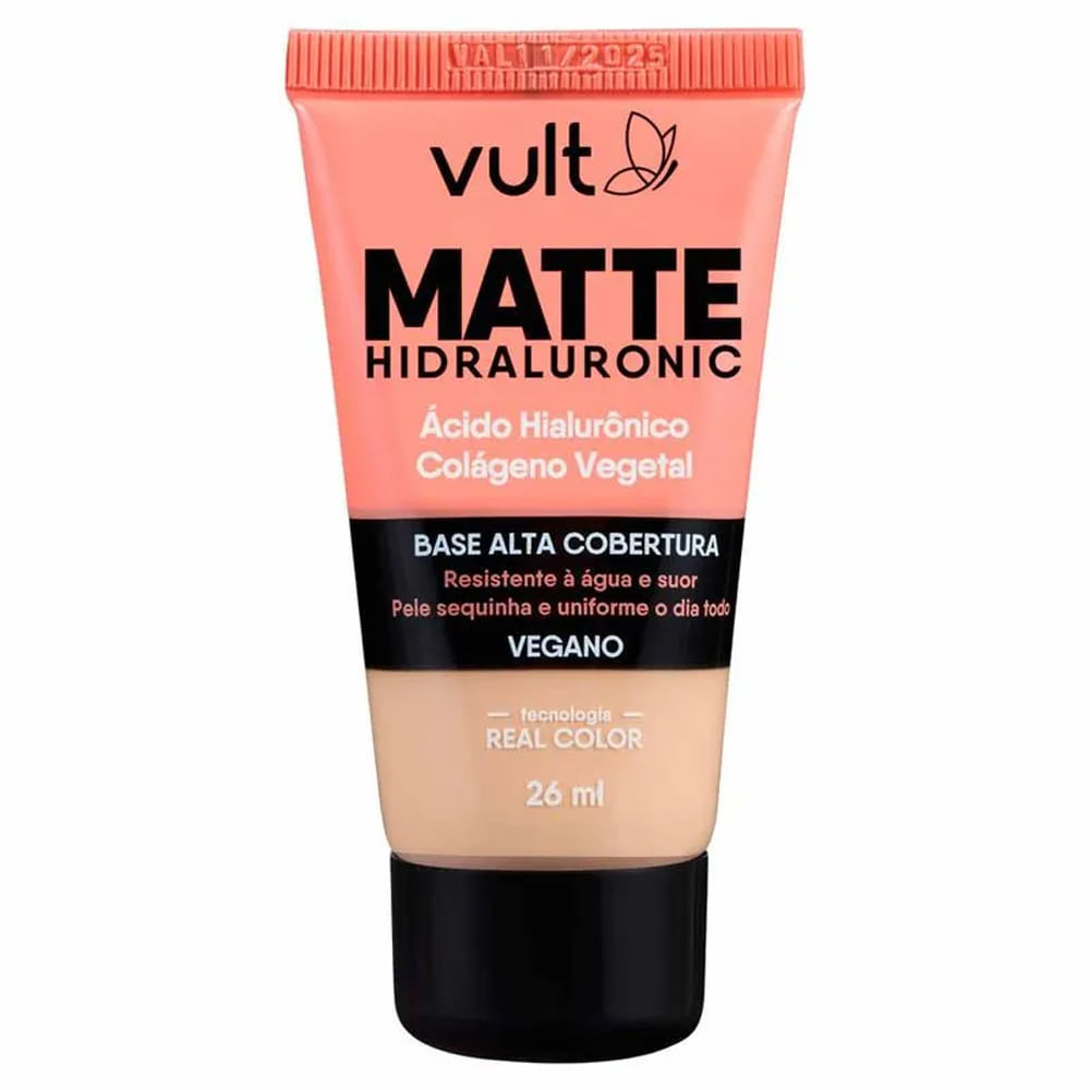 Base Líquida Vult Matte Hidraluronic V180 em Oferta na Shopee