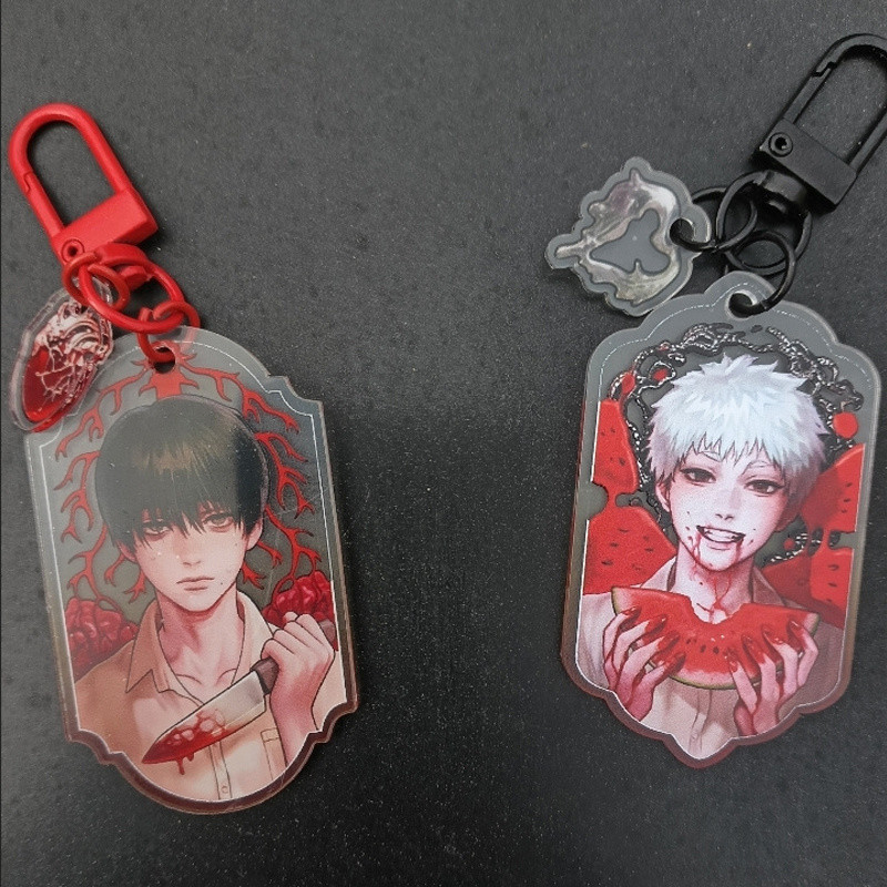 2 Pçs/Lote 2026 Japão Anime O Verão Hikaru Died Chaveiro Yoshiki Tsujinaka Indou Acrílico Pingente Frieren Himmel Porta-