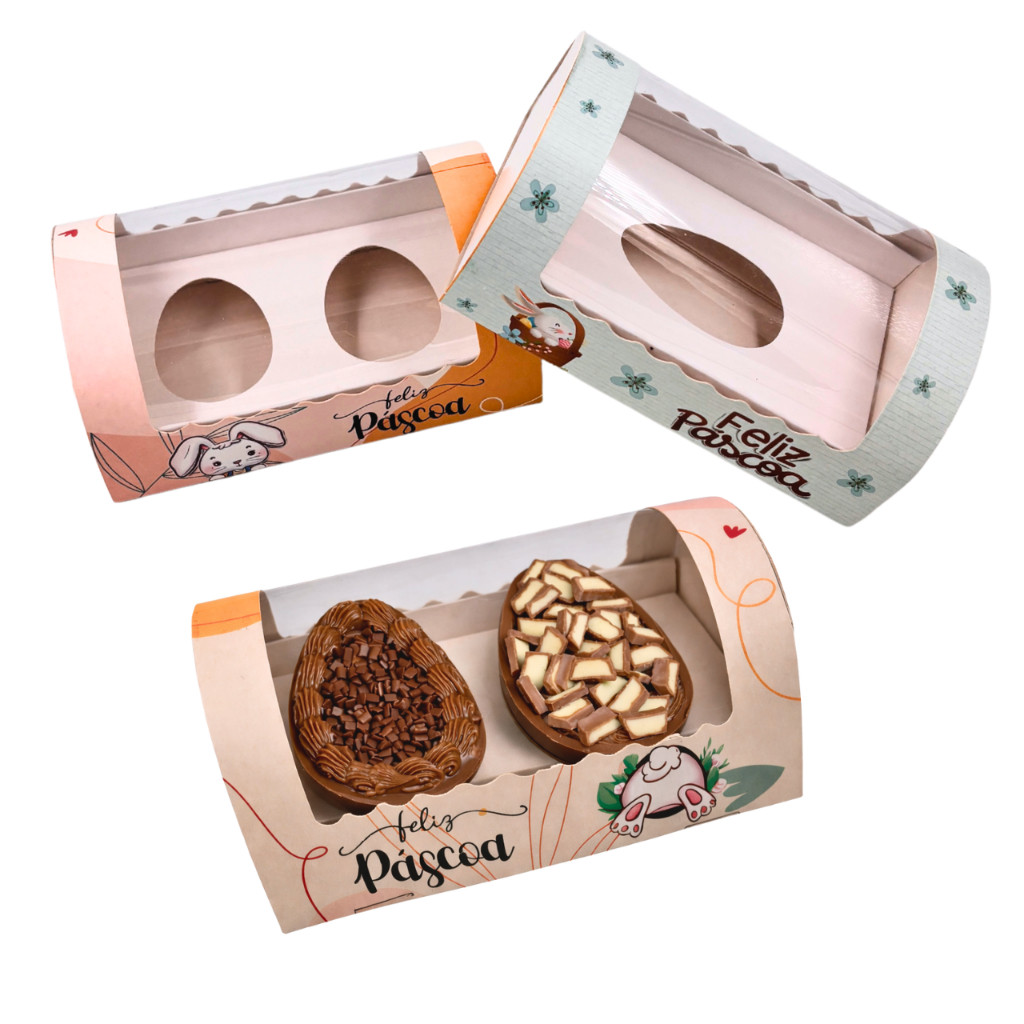 15 Caixas Ovo de Colher 50 gramas p/ 1 ou 2 Ovos degustação - Embalagem de Páscoa em Oferta na Shopee