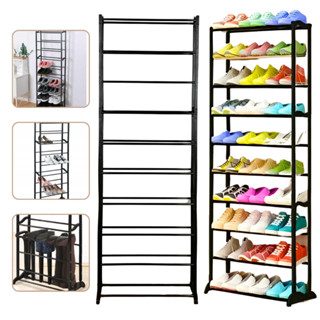 Sapateira 10 Andares Cabe 30 Pares Sapatos Desmonta Resistentes Organizadora Rack Arara Armario em Oferta na Shopee