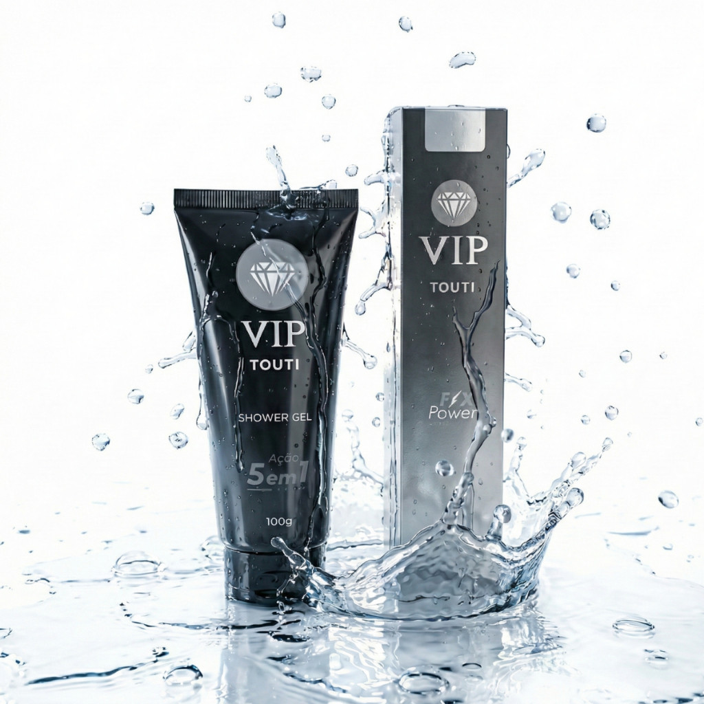 Kit VIP Touti Shower Gel 5 em 1 + Perfume VIP 04 ou 22 Masculino