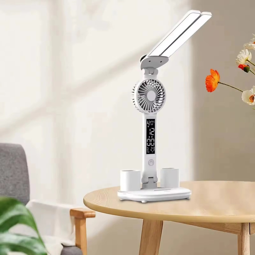 Luminária de Mesa Ventilador Bateria Recarregável Touch Onistek ON-LM301 em Oferta na Shopee