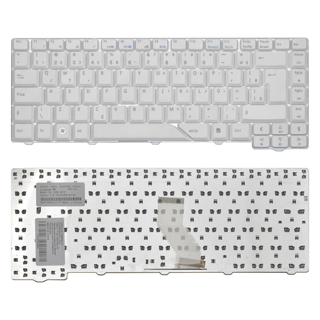 Teclado para Notebook Acer Aspire 5315-5520 5710 | Branco ABNT2