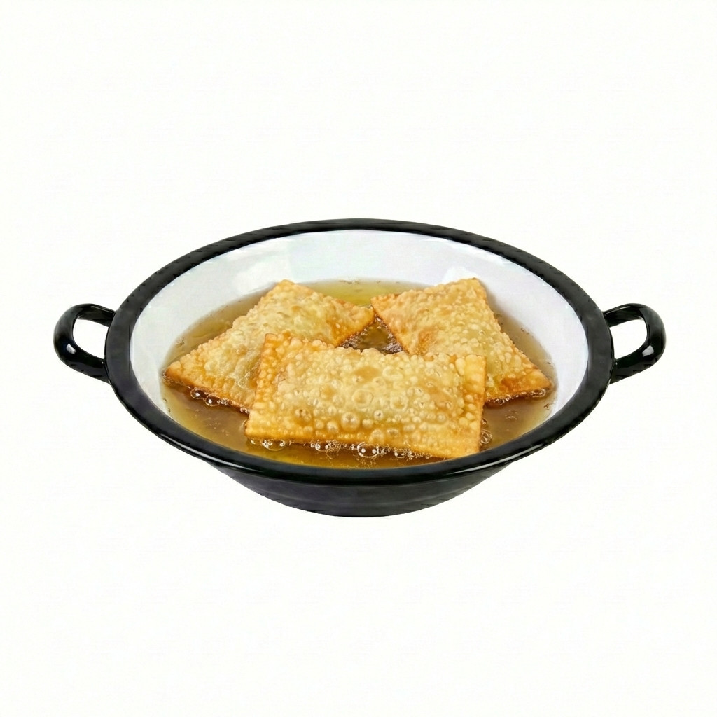 Tacho Esmaltado N° 16 Frituras Fritador Redondo com Alças Porções Pasteis Peixes