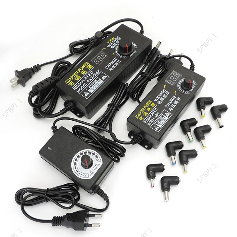 Adaptador Universal De 220V Para 12 V DC , Fonte De Alimentação Ajustável , 3V , 5V , 6V , 9V , 12V , 15V , 18V , 24V ,