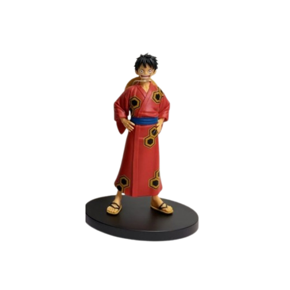Boneco luffy yukata One Piece 19cm Anime Action Figure Colecionável Com Base Entrega Rapida