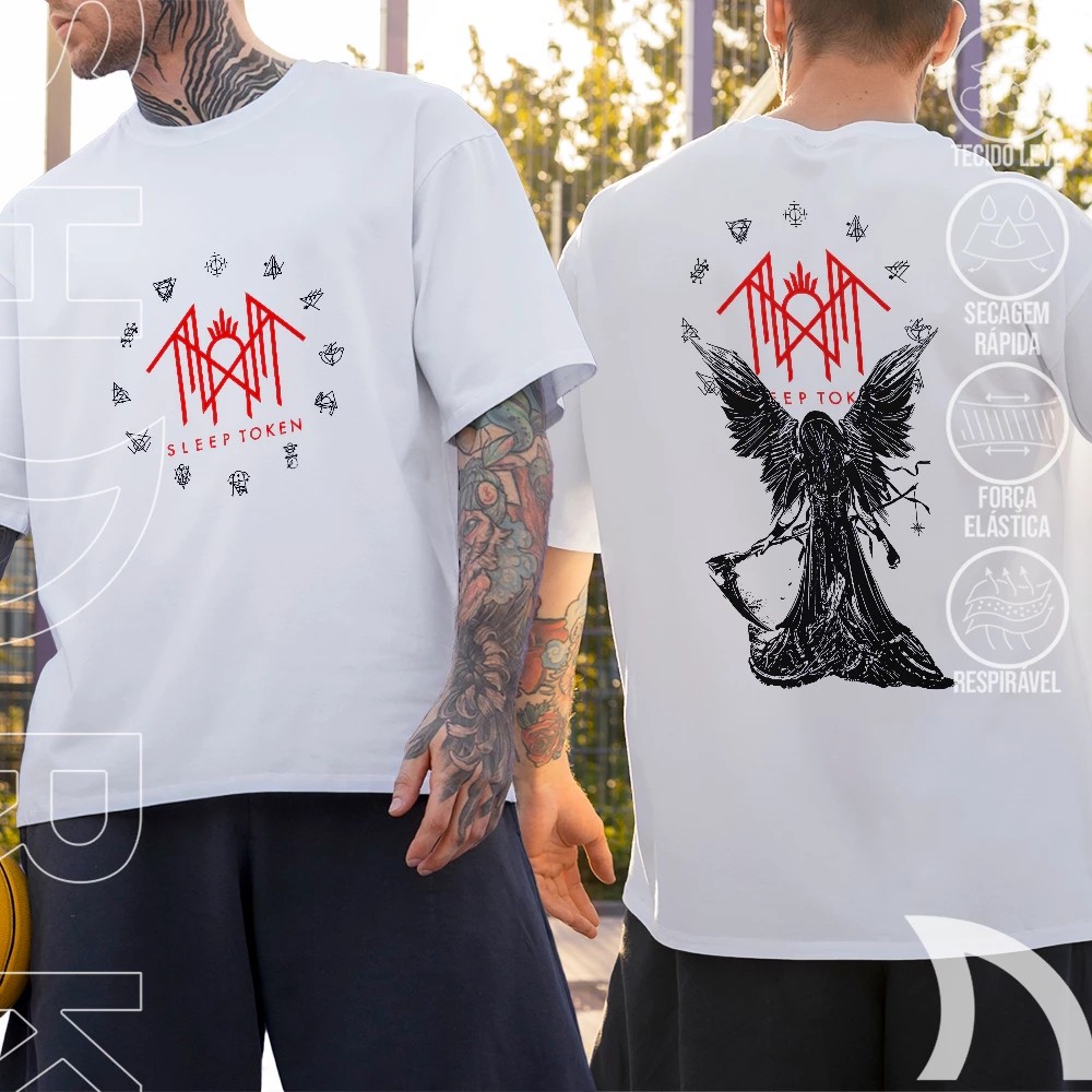 Tshirt Rock Masculina Rock Urbano Estampada Lançamento Camiseta 100% Algodão Camisetão  Oversized - Ohana