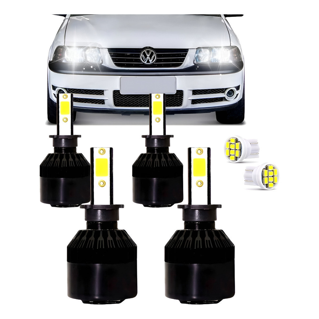 Kit Super Led Farol Foco Duplo H7 H1 Gol G3 Parati Saveiro em Oferta na Shopee