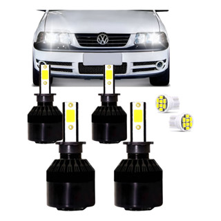 Kit Super Led Farol Foco Duplo H7 H1 Gol G3 Parati Saveiro em Oferta na Shopee