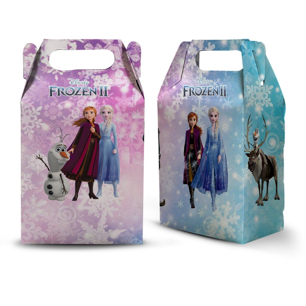 10 CAIXA MILK MALETINHA TEMA FROZEN 2 LEMBRANCINHA PARA FESTA