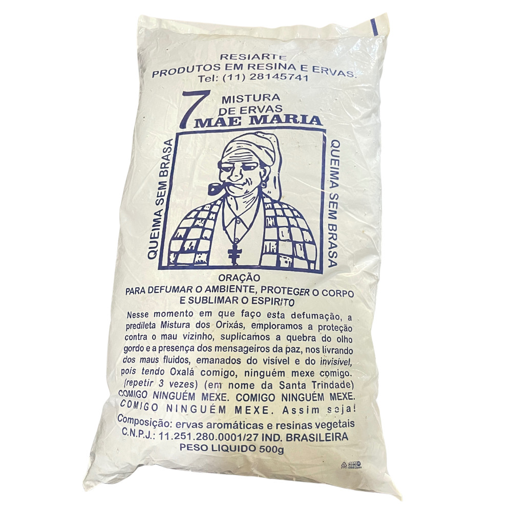 Incenso Para Limpeza Defumação De Erva Mãe Maria 500 Gramas.