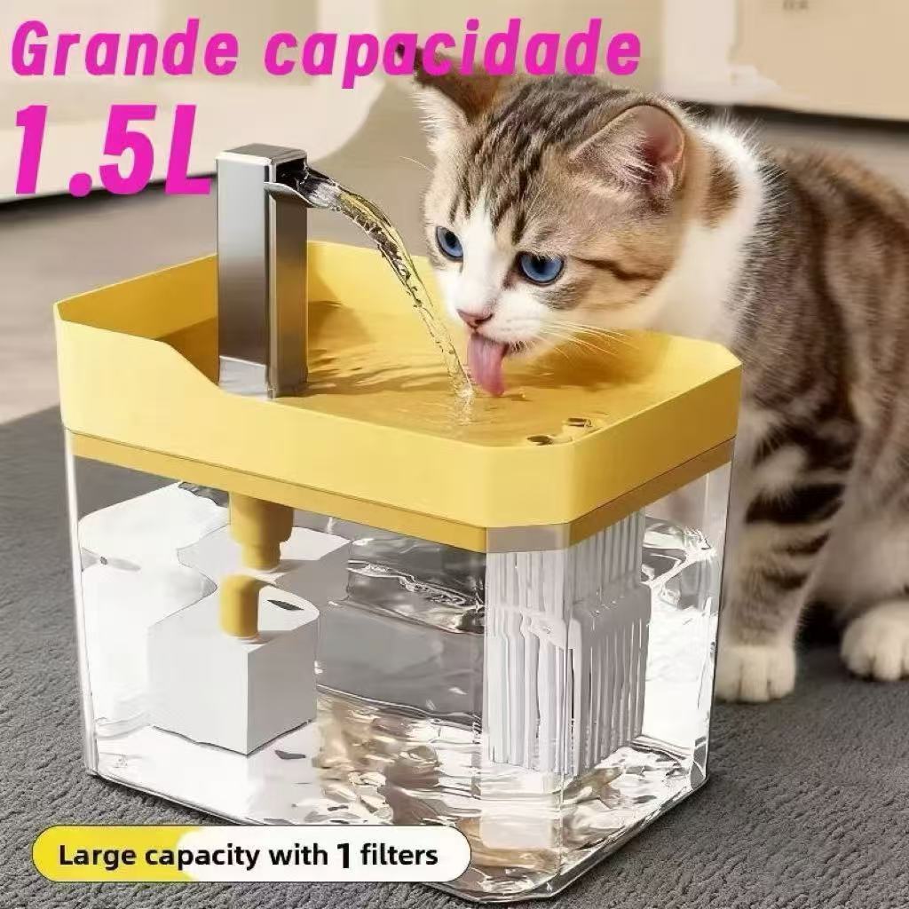 Fonte bebedouro Gatos e Cachorro 110V Automática bebedouro gato Bombinha Aquario 1,5L - XL em Oferta na Shopee