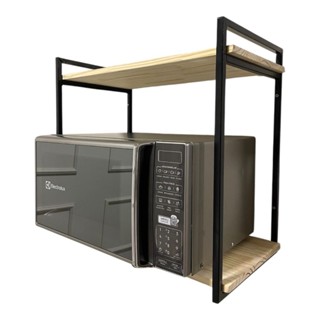 Prateleira Suporte para Microondas Estilo Industrial Ferro e Madeira em Oferta na Shopee