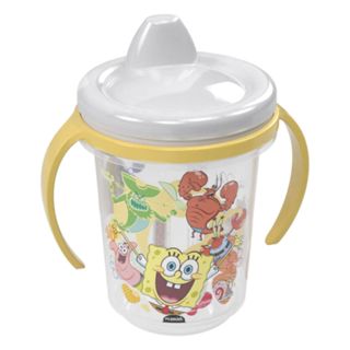 Copo Caneca Trio Infantil Com Tampa E Alça Bob Esponja 330ml - Plasutil em Oferta na Shopee