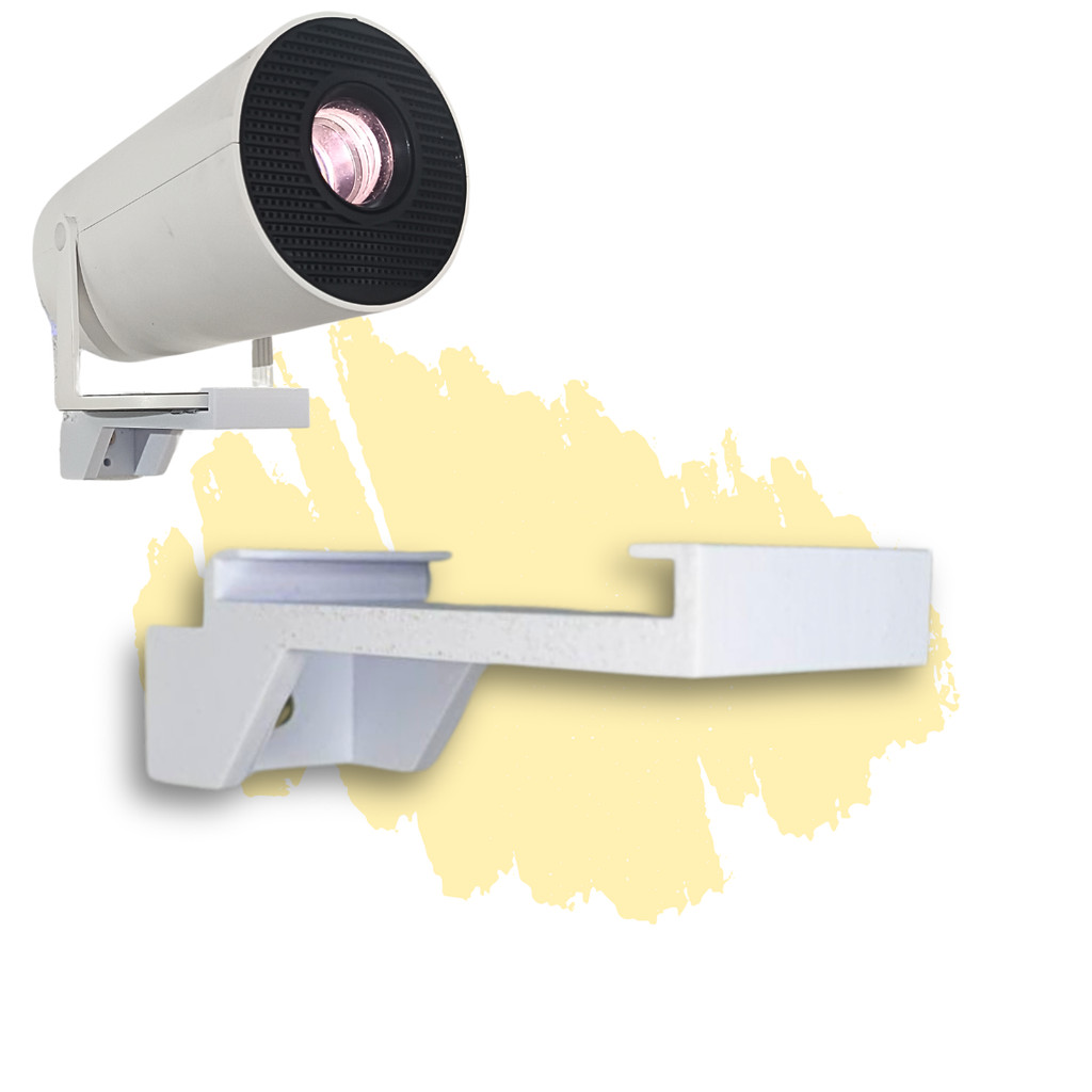 Suporte De Projetor HY300 Fixa Na Parede Com Parafuso E Bucha Branco