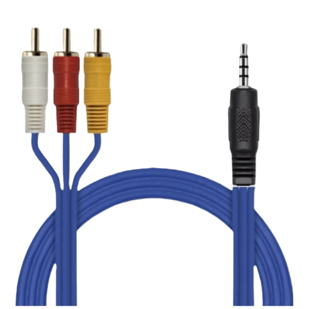 Cabo de audio video p2 3.5mm x 3 rca macho