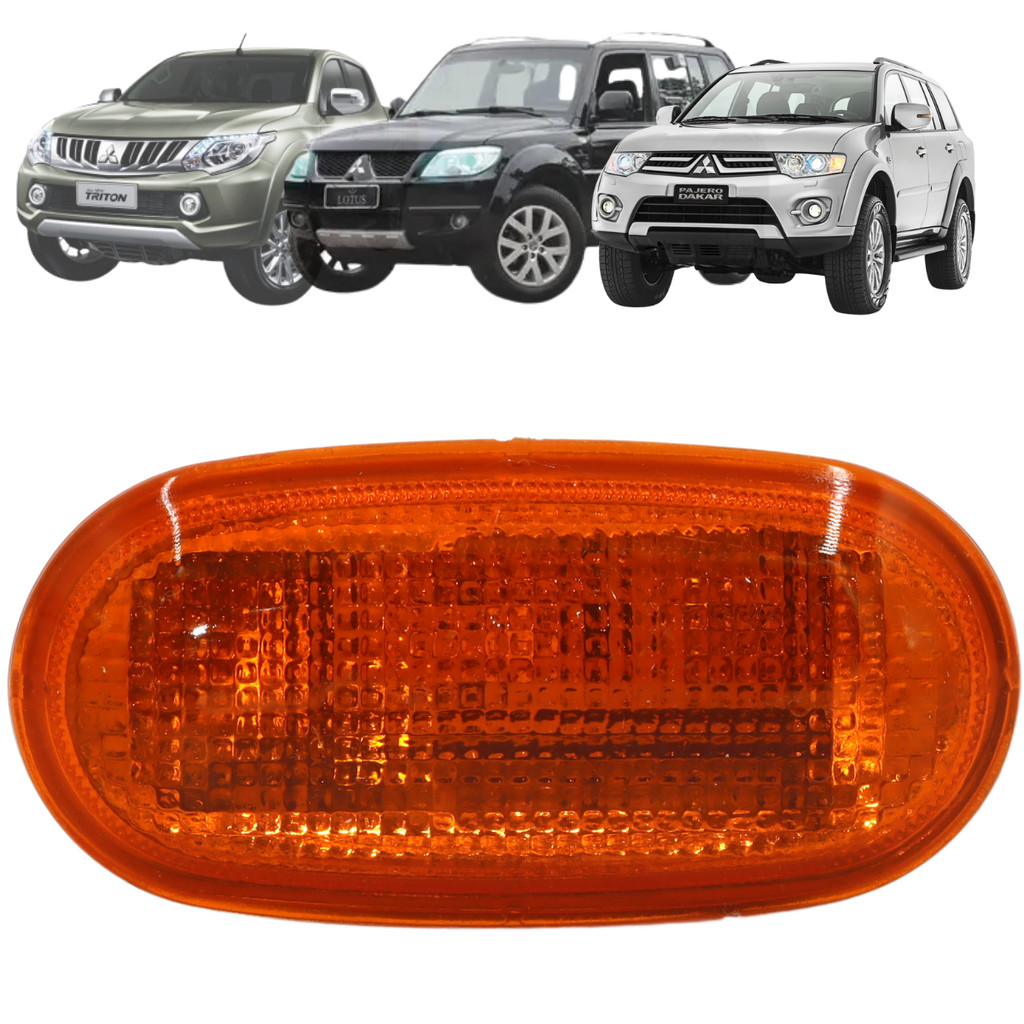 Lanterna Seta Pisca Lateral L200 Triton Pajero TR4 Pajero Dakar Outdoor Sport Âmbar 2007 Até 2015 com LED