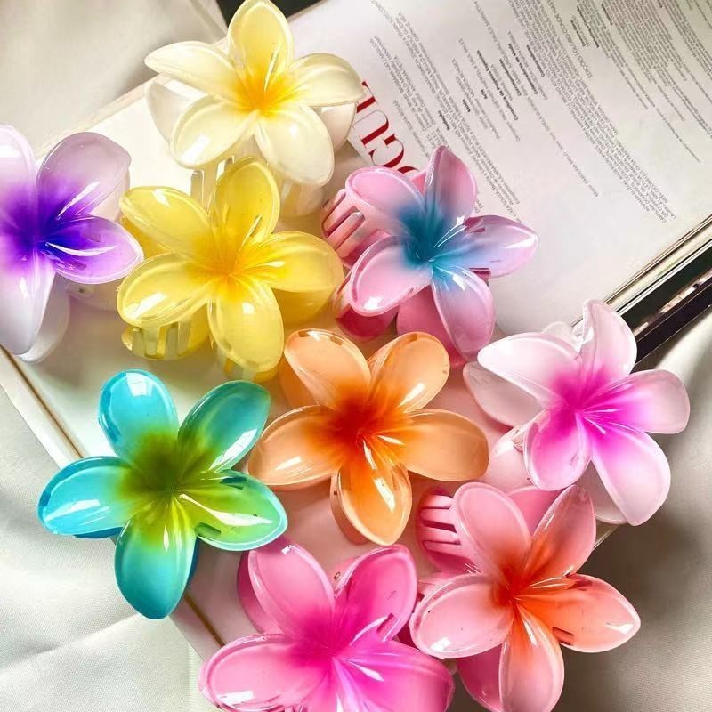 Kits 12/24 Peças Grampos piranha De Cabelo Flor De Feriado De Praia Barrettes 4cm e 6cm e 8cm em Oferta na Shopee