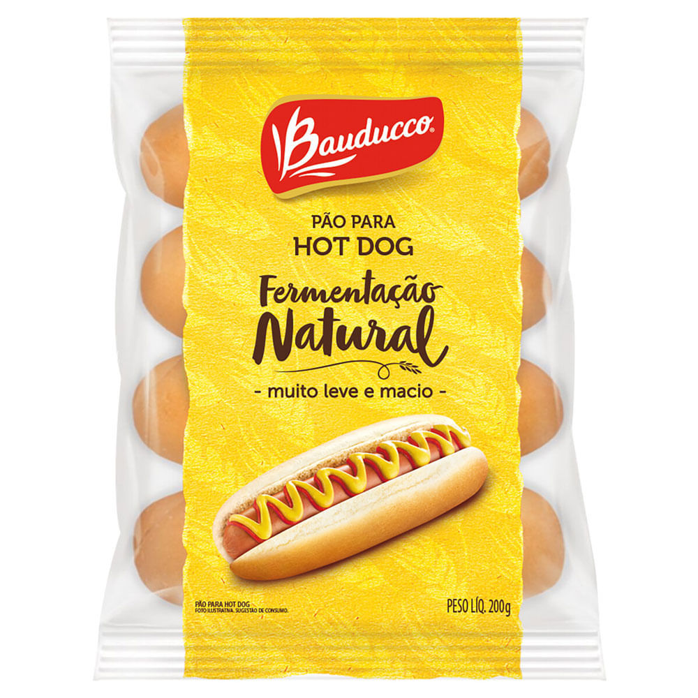 Pão para Hot Dog Bauducco Fermentação Natural 200g em Oferta na Shopee