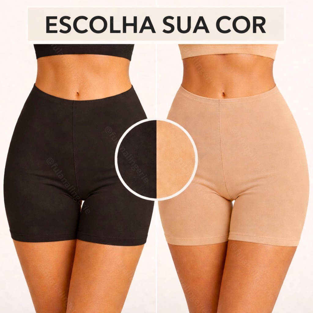 Kit 2 Shortinho Saia Evangelica Segunda Pele Short  - Anagua N/A