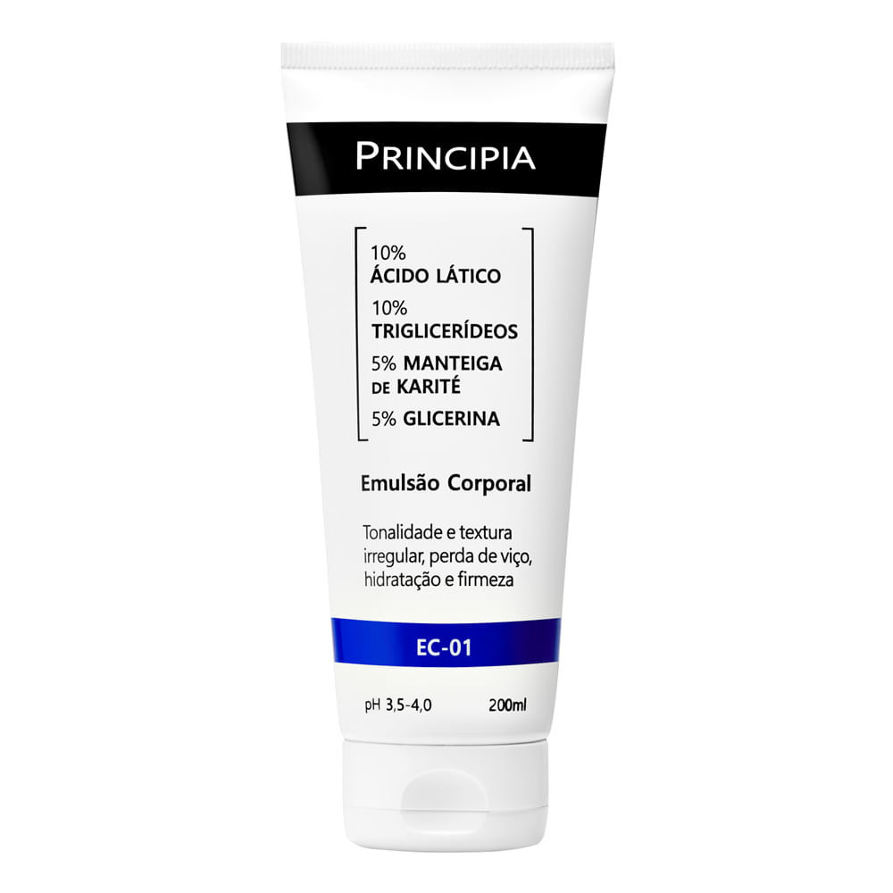 Emulsão Corporal Principia EC-01 Ácido Lático, Manteiga de Karité e Glicerina 200ml em Oferta na Shopee