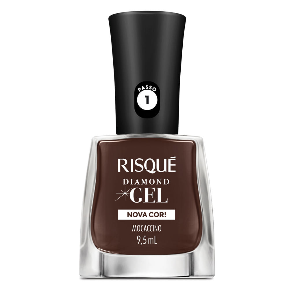 Esmalte Risqué Diamond Gel Nova Cor Mocaccino 9,5ml em Oferta na Shopee